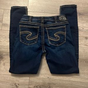 Silver super stretch skinny jeans size 30x31